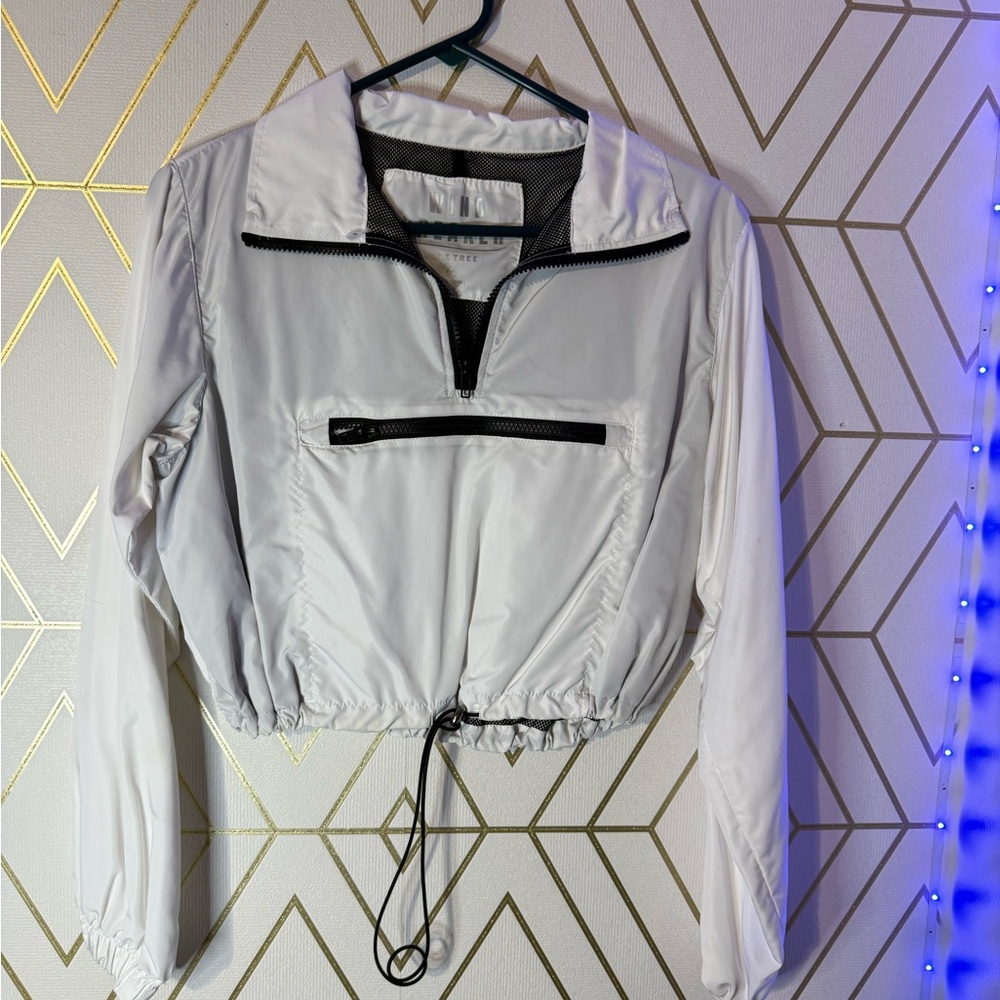 White Windbreaker Jacket